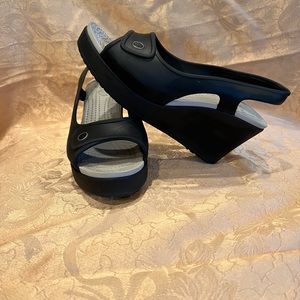 Crocs wedge heels black.  Really cute for summer.